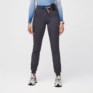 Figs - High waisted Zamora scrubs in pride charcoal (Tall XL)